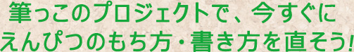 筆っこのプロジェクトで今すぐにえんぴつの持ち方・書き方を直そう